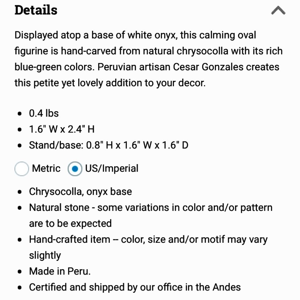Calming Chrysocollo Ovus - Picture 3 of 9